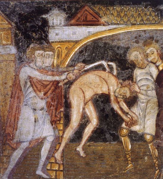 Scene of Martyrdom ca. 1050   Unknown Painters     Abbey Church of Saint Savin sur Gartempe France